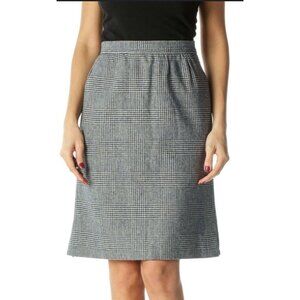 CHRISTY GIRL Skirt Size 6 Women's Pencil Knee Length Checkered Gray